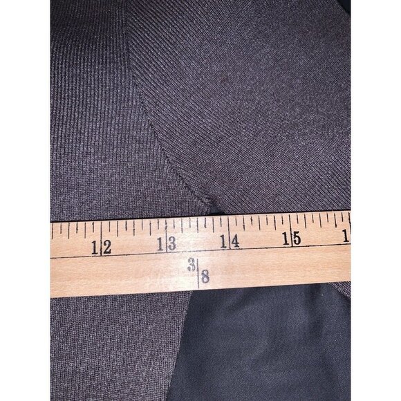 SEED Heritage Gray Bodycone Ribbed Long Bell Sleeve Midi Stretch Dress Sz Small - Picture 9 of 12